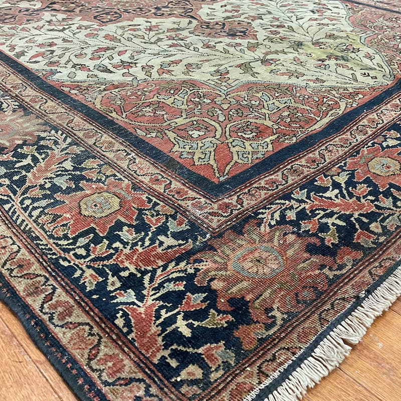 HERAT ORIENTAL Antique 1880s Farahan Wool Rug - 4'2" x 6'5"