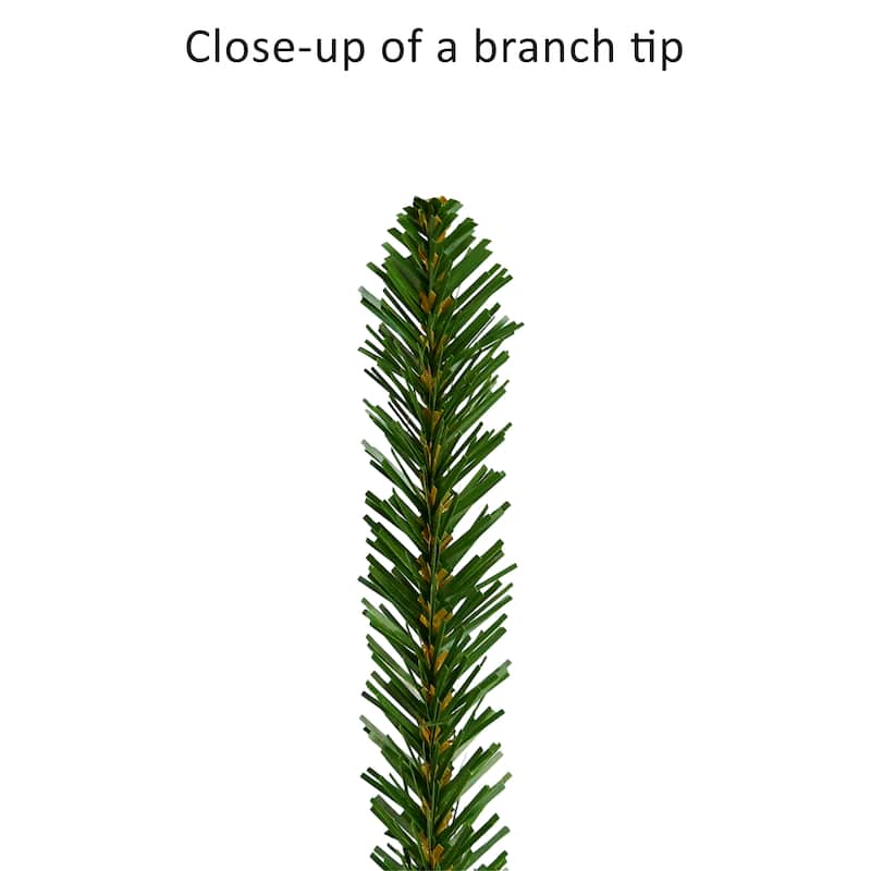 Puleo International 6.5 ft. Pre-Lit Artificial Mountain View Spruce Tree with 350 Warm White LED Lights