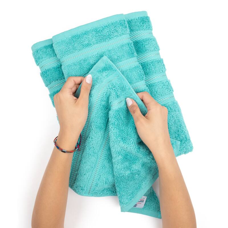 American Soft Linen 6 Piece Turkish Cotton Bath Towel Set