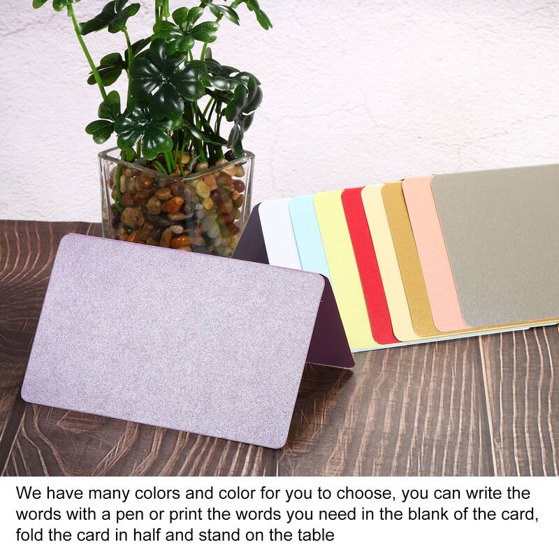Blank Greeting Cards,50Pcs Favor Decor Foldable Card Pearlescent Paper