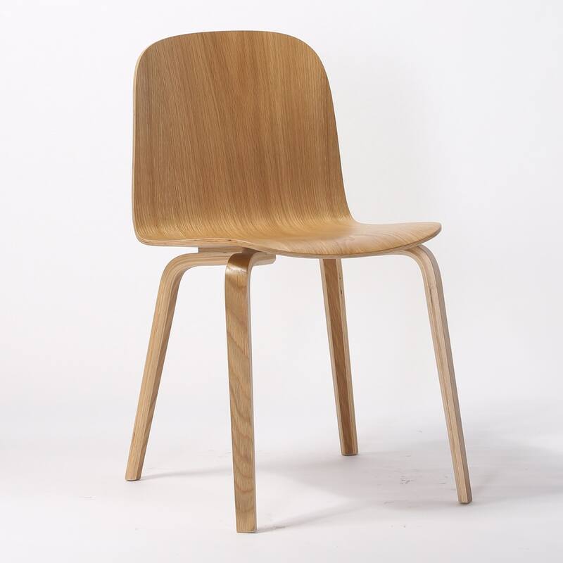 (Set of 2) ELSA Modern Wood Dining Side Chairs