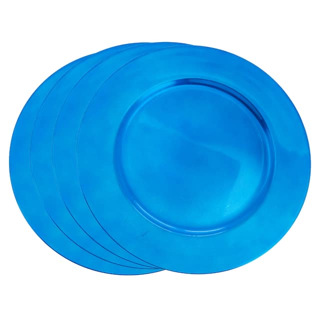 Charger Plates with Classic Design (Set of 4) - Cobalt blue