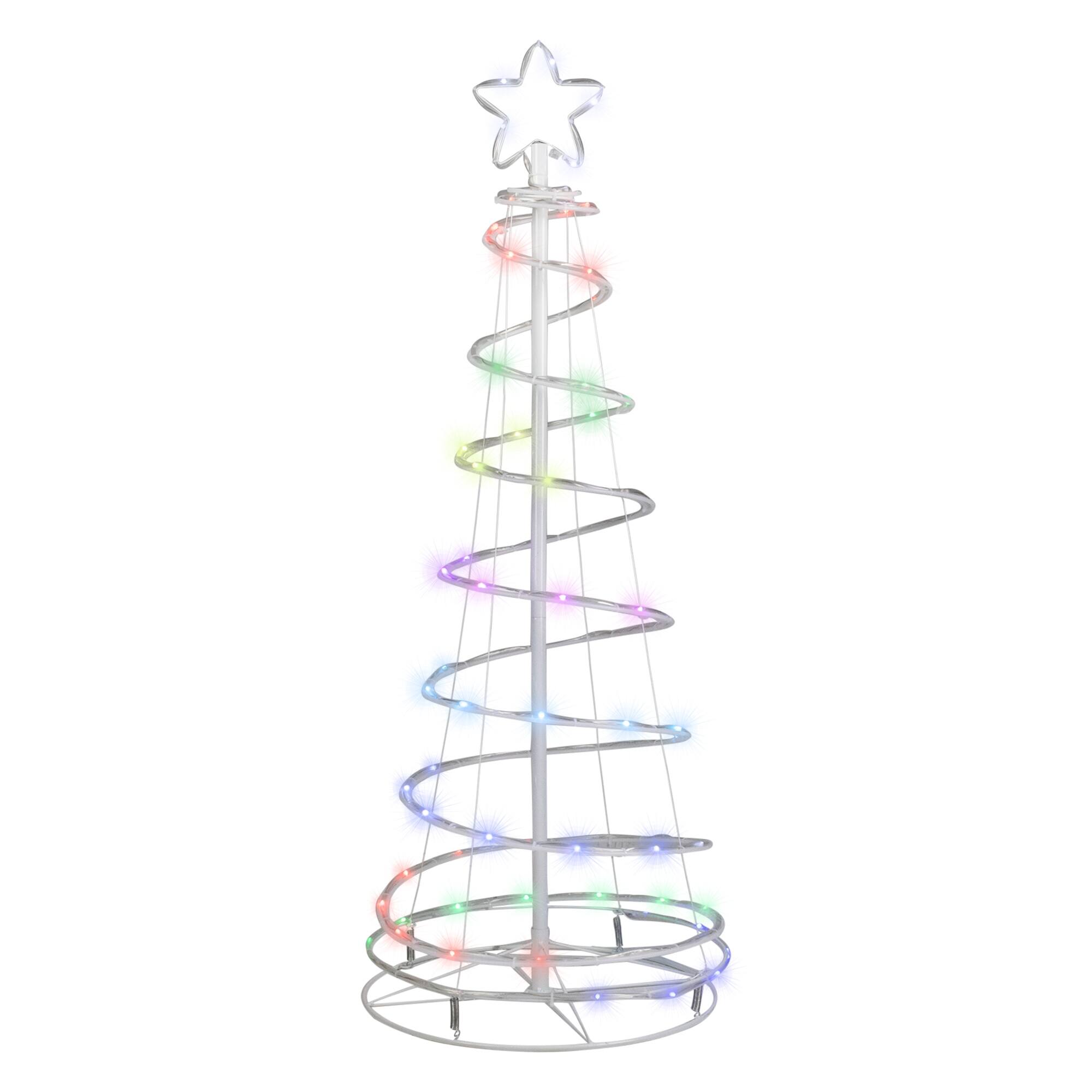 4' LED Color Changing Multiple Function Outdoor Spiral Christmas Tree