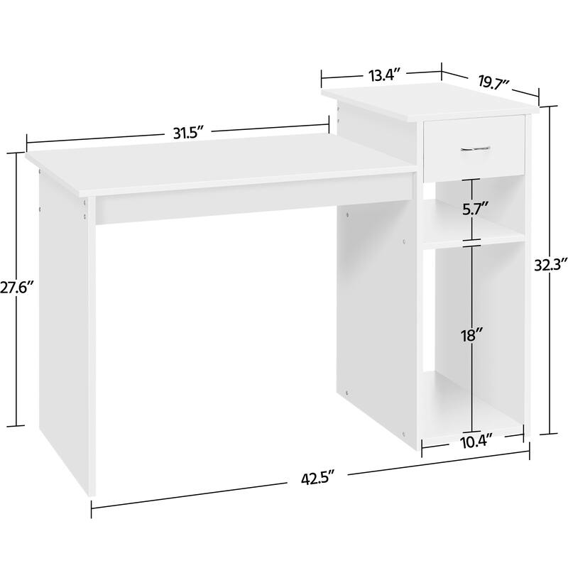 Yaheetech Home Office Computer Desk Laptop Table with Drawers