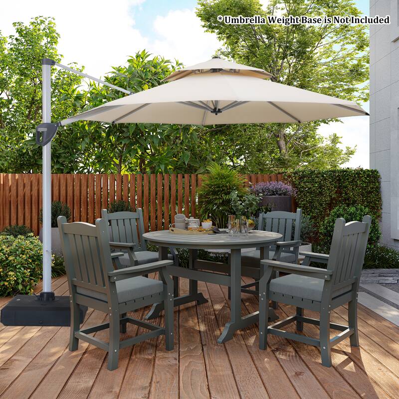 Clihome 11ft Patio Cantilever Octagonal Outdoor Umbrella With Umbrella Cover