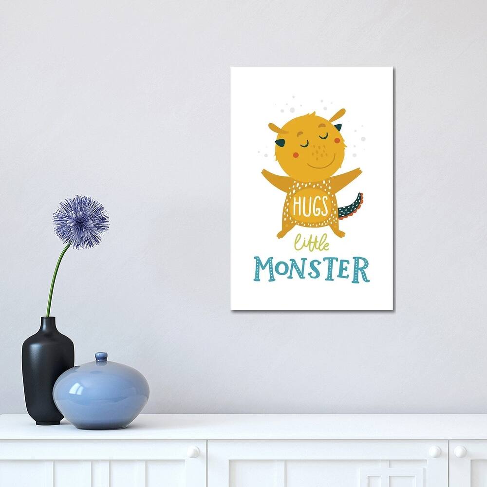 iCanvas "Little Monsters Orange" by Pixy Paper Canvas Print