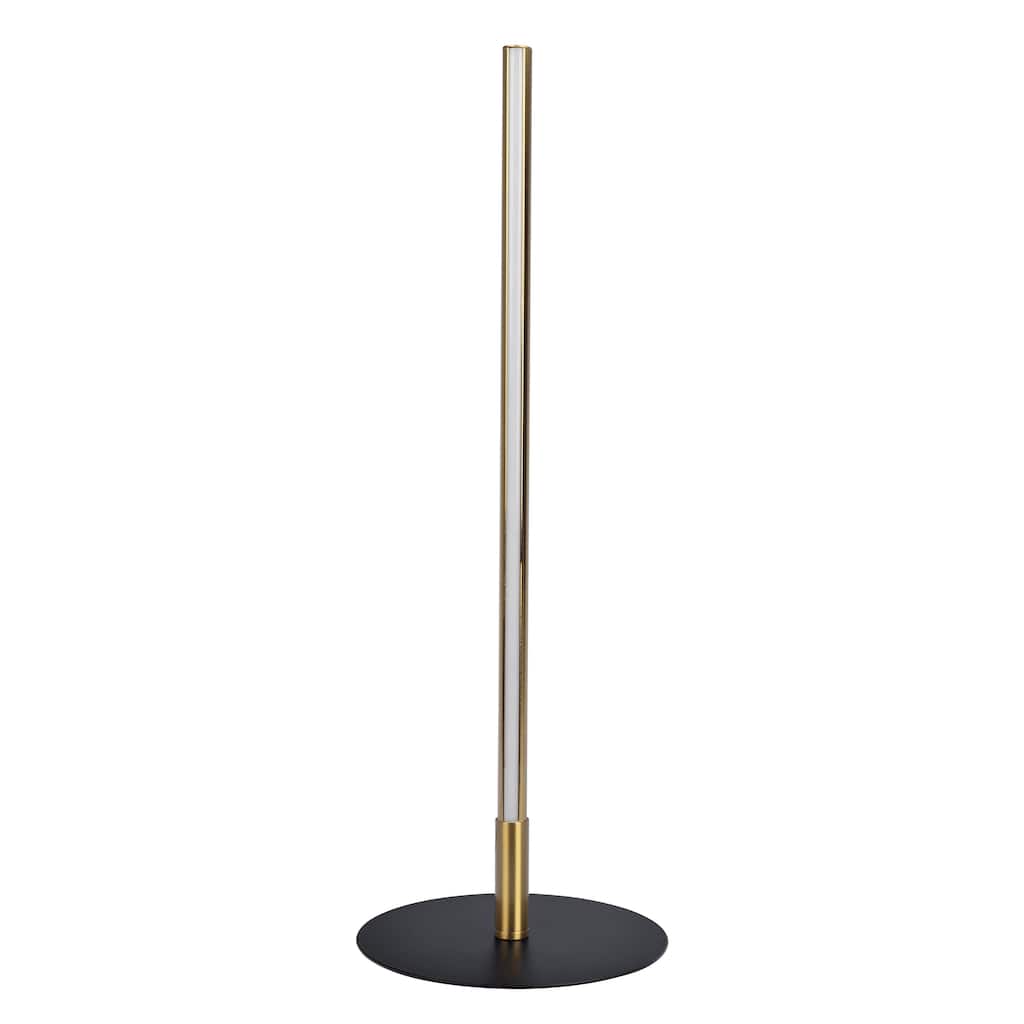 Black LED Table Lamp with On/Off Switch Round Metal Base