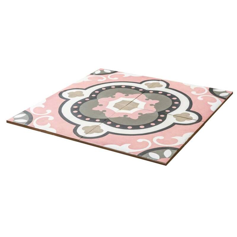 Art Deco 8x8 Matte Porcelain Encaustic Tile - Floor, Wall & Backsplash