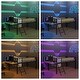 preview thumbnail 14 of 17, Twin Size Metal LED Loft Bed with Rectangular Desk and Storage Shelves
