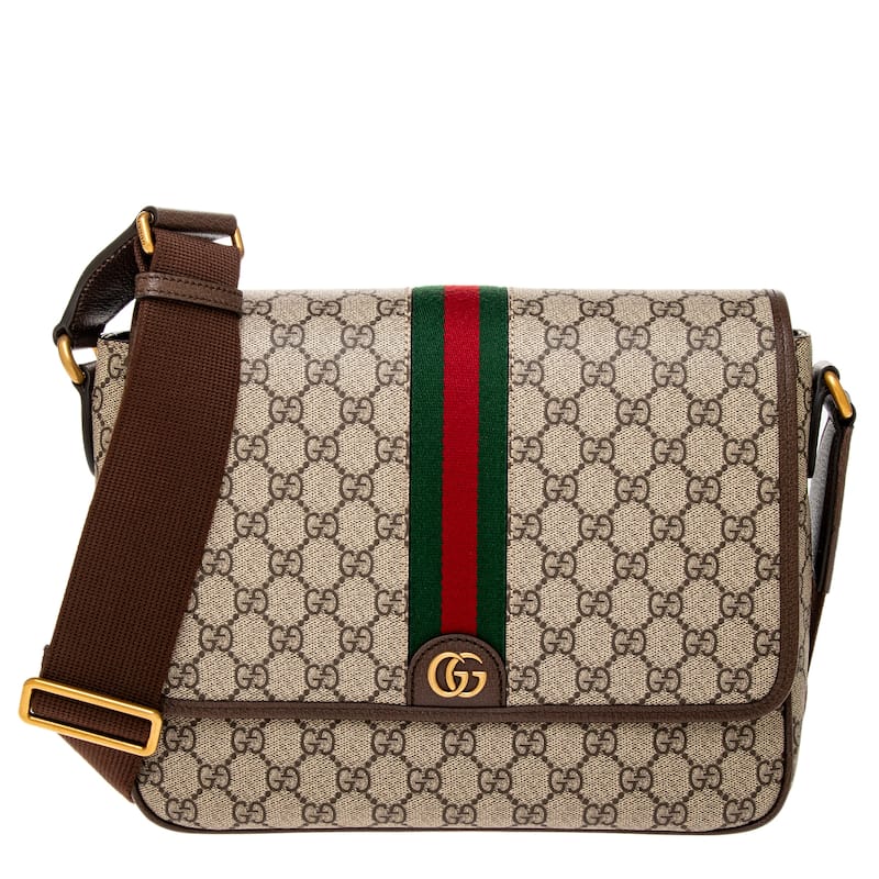 Gucci Men's Ophidia Medium Messenger - Beige and Ebony