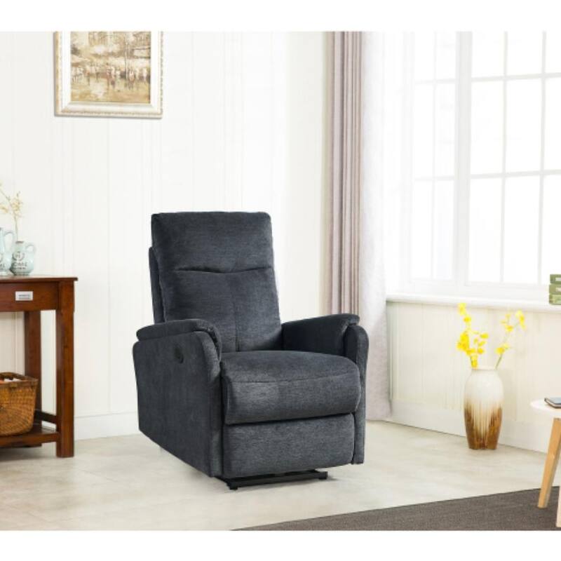 Recliner Single chair with power function easy control in Black