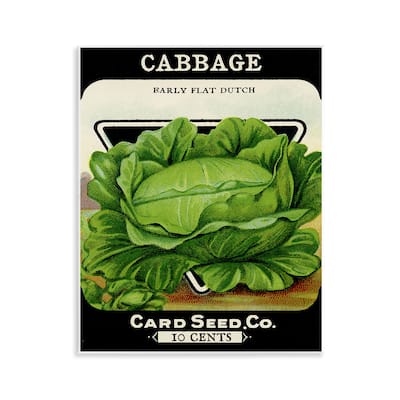 Stupell Vintage Garden Cabbage Wall Plaque Art Design By Lil' Rue