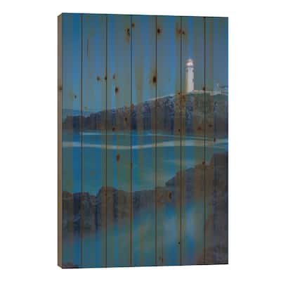 Dusk I, Fanad Head Lighthouse, County Donegal, Ulster Province, Republic Of Ireland Print On Wood by Gareth McCormack