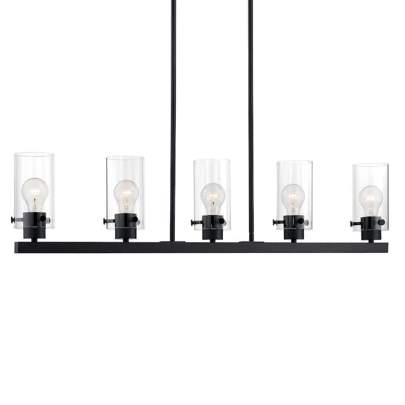 Nuvo Lighting Sommerset 5 Light 39" Wide Linear Chandelier - Matte Black
