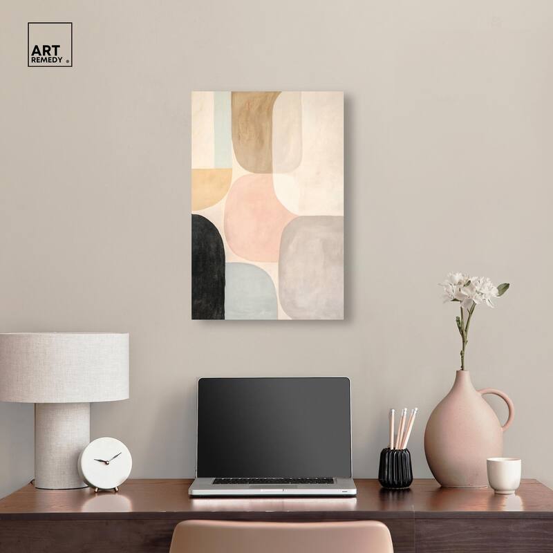 Soft Cubism II Canvas by Art Remedy, Gallery Wrapped
