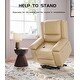 preview thumbnail 28 of 38, Leather Power Lift Recliner with Heat & Massage, Pockets for Elderly