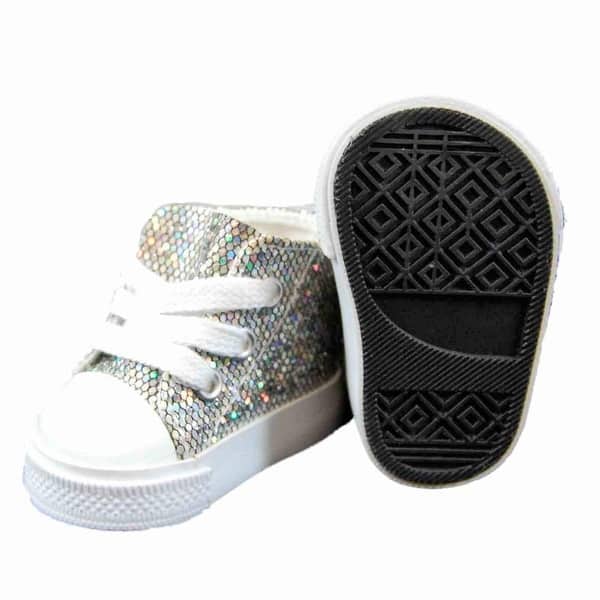 Rainbow Glitter Sneakers Sparkle for 18/" American Girl Doll Baby Shoes LOVV