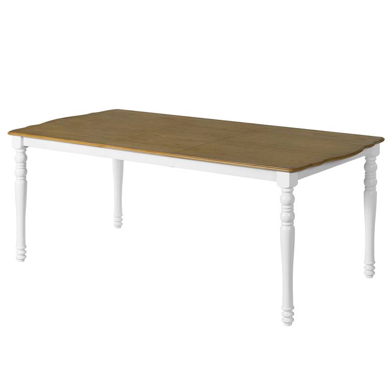 Expandable Dining Table Set For 4 To 8, Rustic Space-Saving Table With Removable Leaves,Wooden Dining Room Table