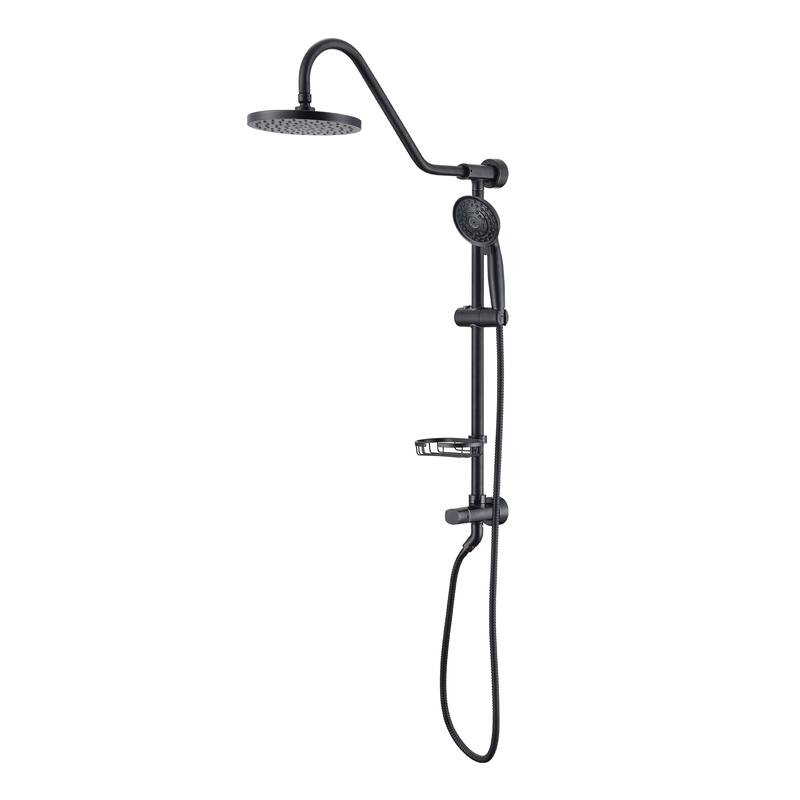 YASINU Rain Shower System, 8 in. rain showerhead with 5-function hand shower - Oil Rubbed Bronze