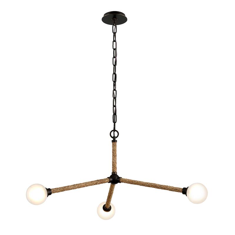 Nomad Classic Bronze Chandelier with Opal White Glass