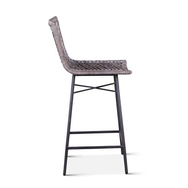Kubu Bar Stools, Shop Bali Kubu Rattan Stools Set Of 2 Overstock 31267579