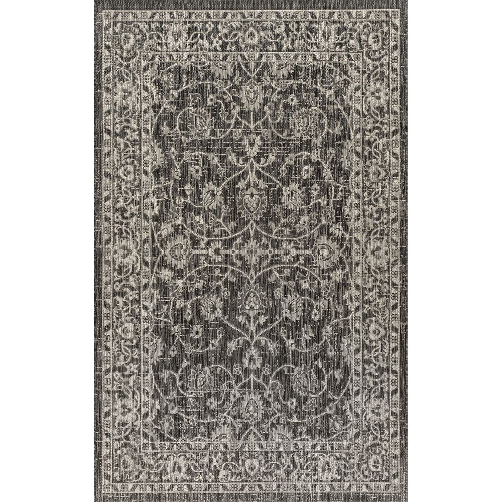 JONATHAN Y Palazzo Vine and Border Textured Weave Indoor/Outdoor Area Rug