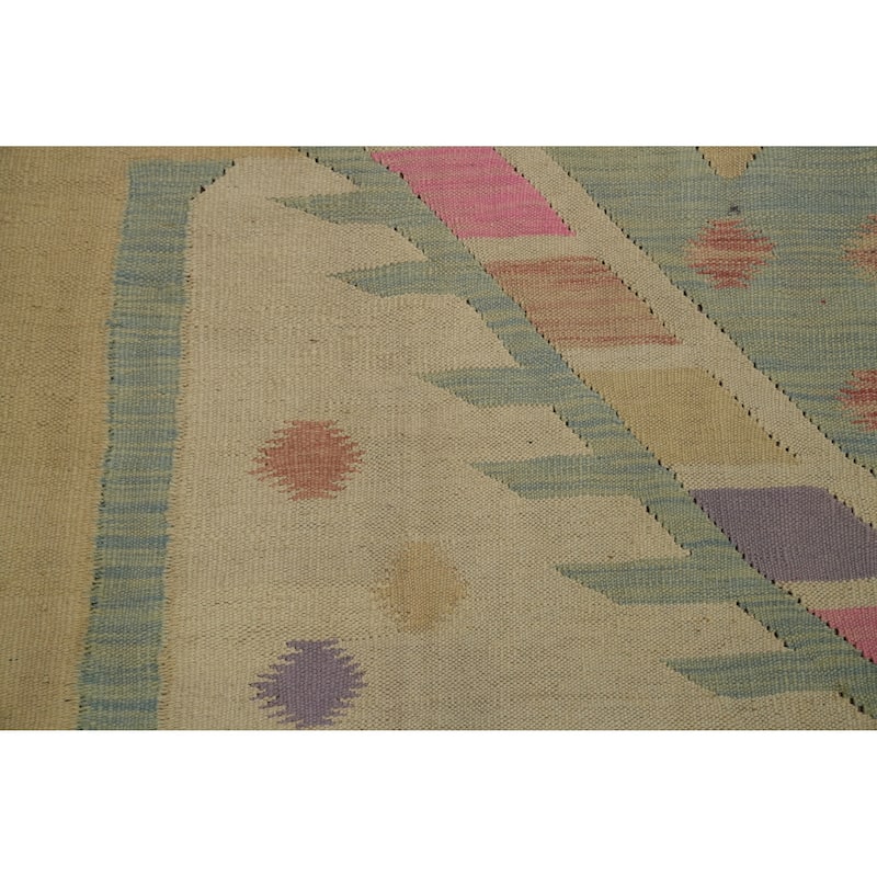 Hand Woven Oriental 100% Wool Carpet Southwestern Tribal Multi-Colored Kilim Area Rug - 10' 0'' X 8' 2''