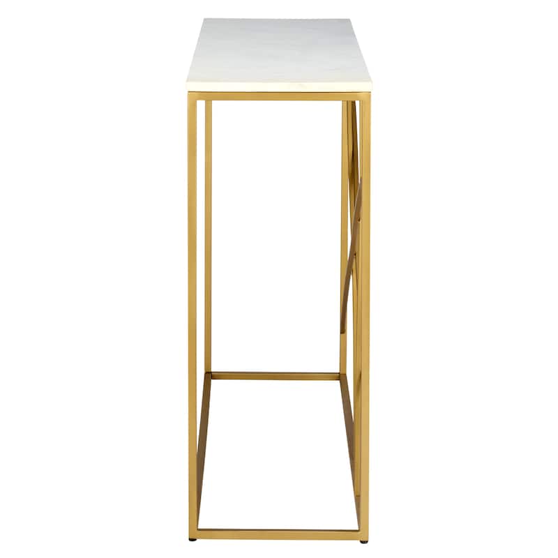 SAFAVIEH Home Lumen Marble Console Table - 42"W x 12"D x 31"H