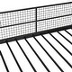 preview thumbnail 9 of 18, Twin Over Full Bunk Bed with Wire Shelving and Lateral Storage Ladder, Metal Bunk Bedframe with Bulit-in Wardrobe and Slats
