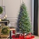 preview thumbnail 2 of 57, Glitzhome 7.5ft/9ft/11ft Pre-Lit Green Full Fir Artificial Christmas Tree with 1800/2450/3200 LEDs Simple Setup
