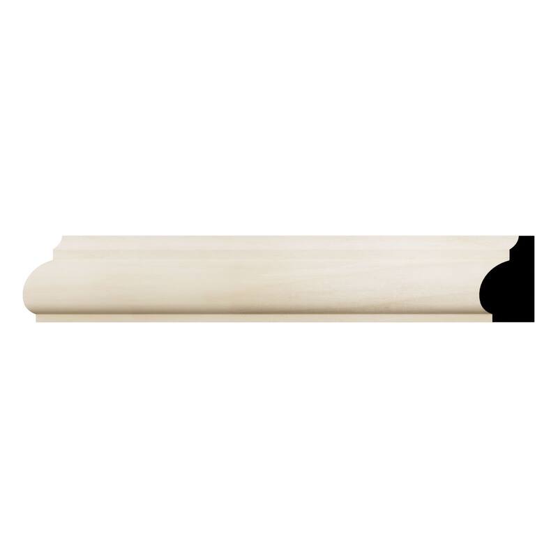 WM1201 11/16-in D x 1-1/4-in W x 96-in L Americraft Solid Hardwood Stain Grade Base Cap Moulding - Poplar