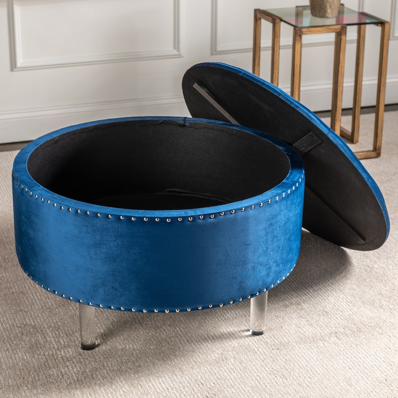 Magnolia Wooden Storage Stool