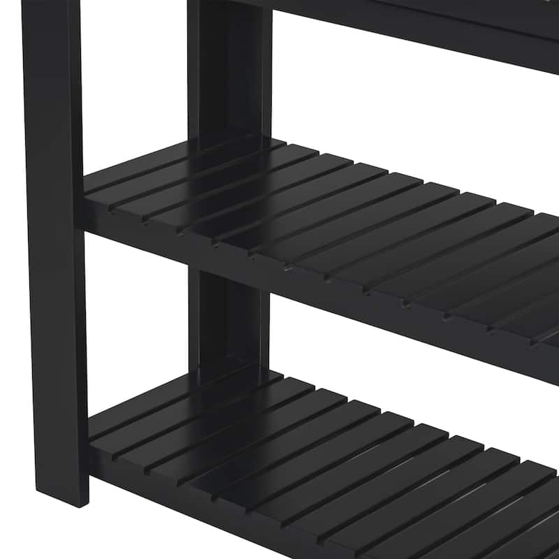 Entryway Console Table with Drawers and Shelves