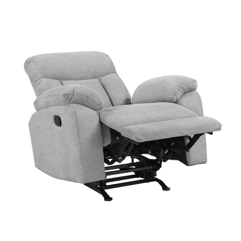 Alpina 38" Chenille Manual Rocker Recliner - Gentle Rocking Motion