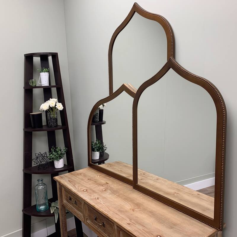Van Buren Framed Mantel Mirror - Teardrop Cathedral - 38.4x27.4