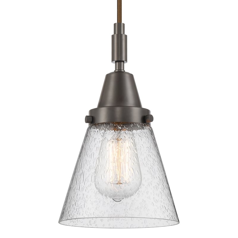 Innovations Lighting 447-1P-G64 Cone 6" Wide Mini Pendant with Clear, - Oil Rubbed Bronze
