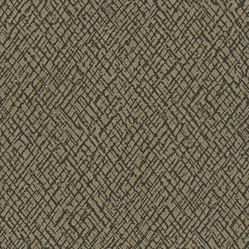 Galerie Wallcoverings Air Collection Crosshatch Effect Textured Metallic Wallpaper Roll - Gold - 33 feet long x 27.5 inches wide