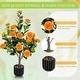 preview thumbnail 1 of 2, 36 in Faux Camellia Plant in Pot 2 Pack - 26.5 Orange - 26.5