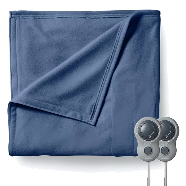 Sunbeam King Size Electric Fleece Heated Blanket with Dual Control