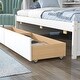 preview thumbnail 4 of 6, Twin Size Storage Bed with Side Bookcase and 2 Drawers - White
