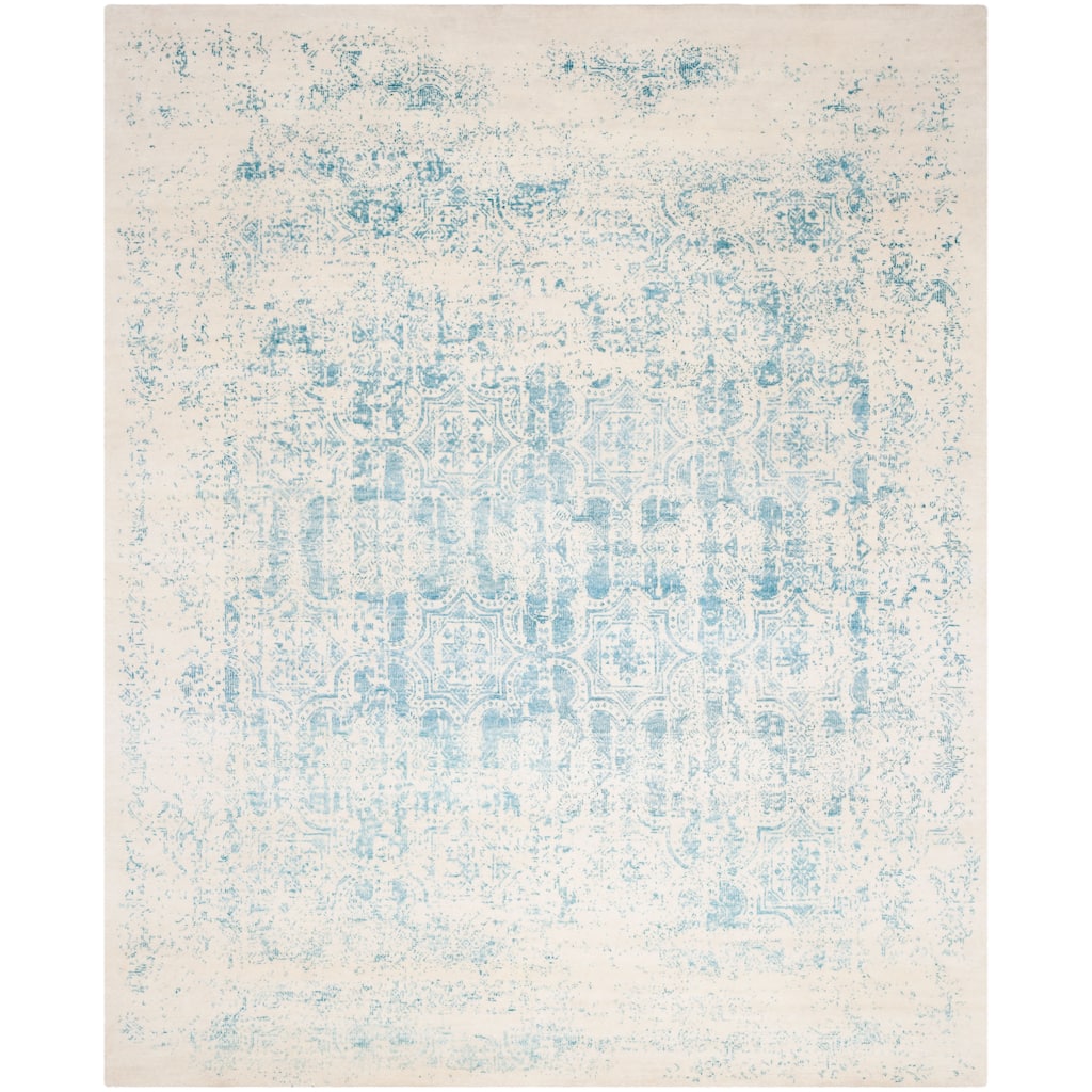 SAFAVIEH Couture Hand-knotted Centennial Fioretta Modern Abstract Silk Rug