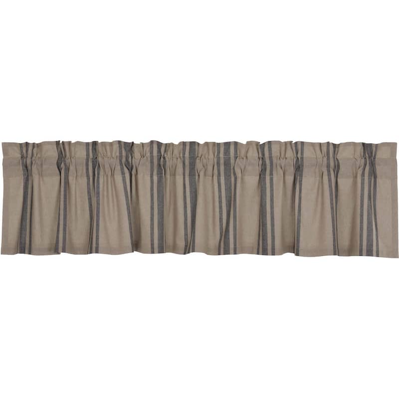 Grain Sack Charcoal Valance 16x90