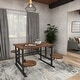 preview thumbnail 3 of 37, Brown Teak Wood Dining Table with Two, Four or Eight Attached Seats