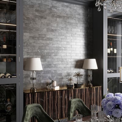 Apollo tile 2.5" x 10" Bravura Matte Deep Gray Ceramic Tile (5.06 sq ft/case) - 30 Pack