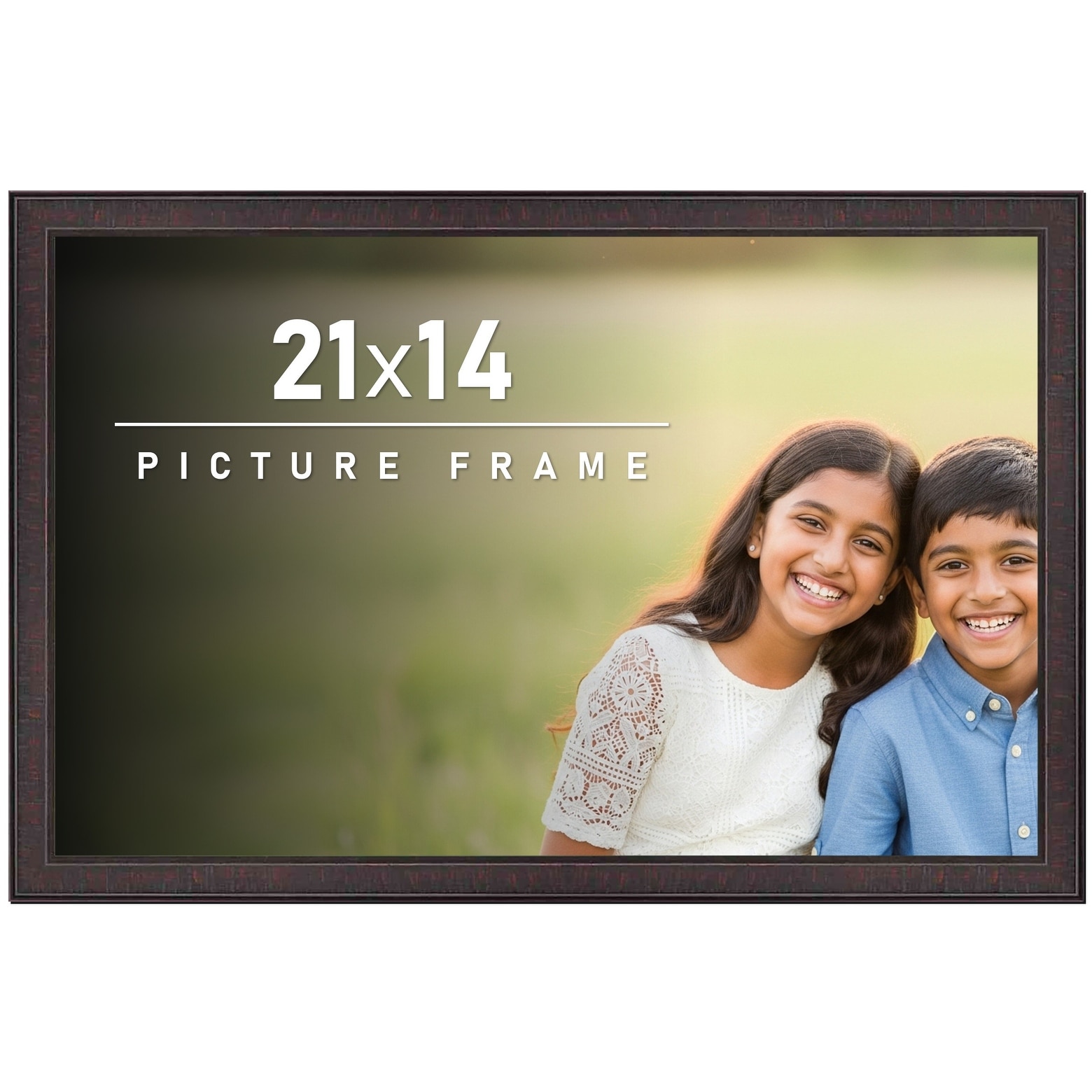 21x14 Frame Brown Solid Wood Picture Frame - Complete Modern Photo