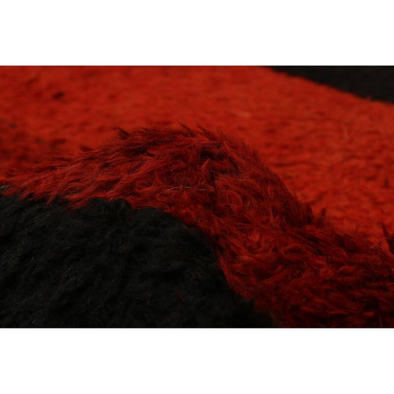 ECARPETGALLERY Hand-knotted Afghan Shiravan Red Wool Rug - 3'5 x 11'2