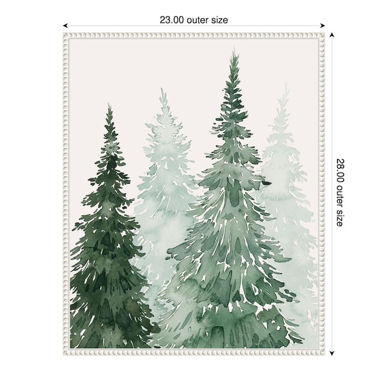 Winter Washed Coppice II by Grace Popp (23 x 28 in.), Framed Canvas Wall Art Print - Sylvie Beaded White