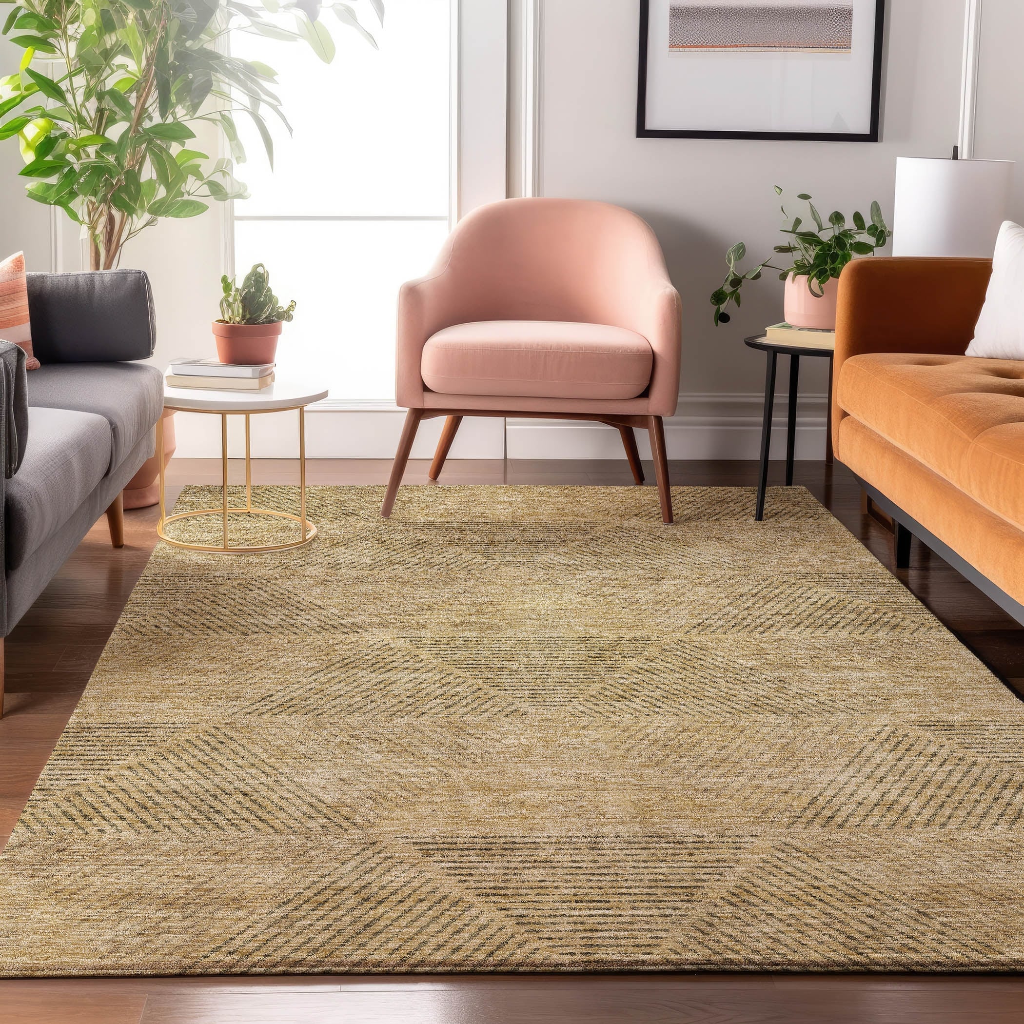 Premium Washable Super Soft Mid Century Modern Mayfield Rug