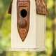 preview thumbnail 12 of 32, Glitzhome 13"H Retro Wooden Distressed Garden Birdhouse - 4.5"L x 4.25"W x 13.25"H