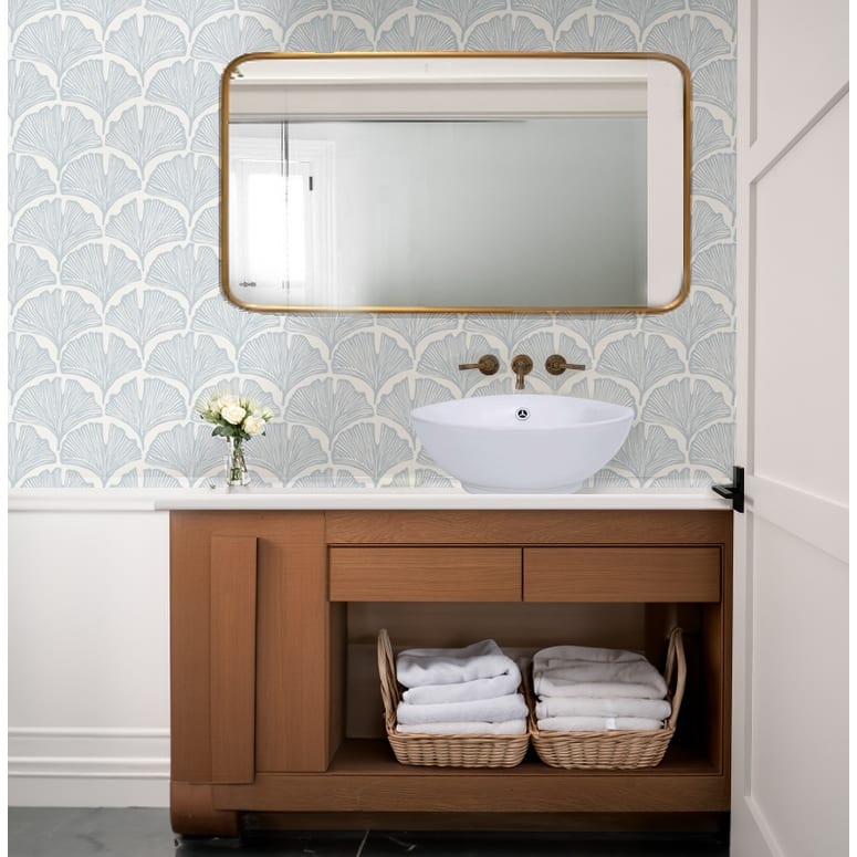 Highpoint Collection White 17-inch Round Ceramic Bathroom Vessel Sink